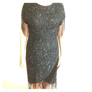 Black Beaded cocktail dress